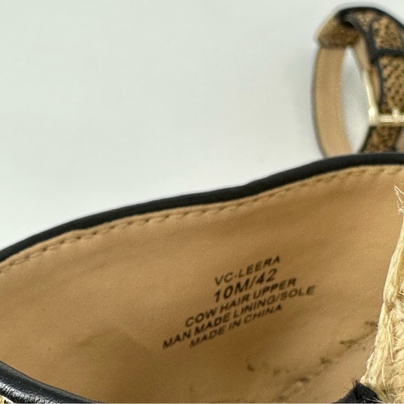 Vince Camuto Leera Espadrille Wedge Sandal Cow Hair Cheetah Print Size 10 - Picture 11 of 11